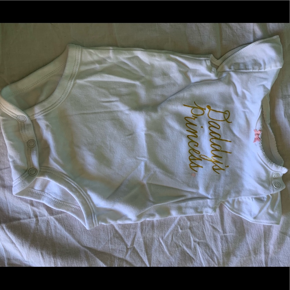 Daddy’s princess white one piece.